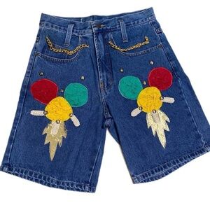 Afsy Collection Dream Catcher Denim Shorts Unisex